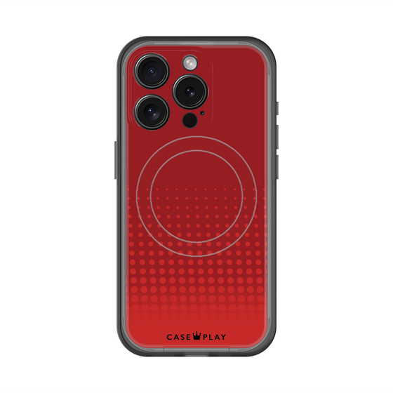 スリムプロテクションプレミアムケース with MagSafe［ Dot Gradation - Red ］