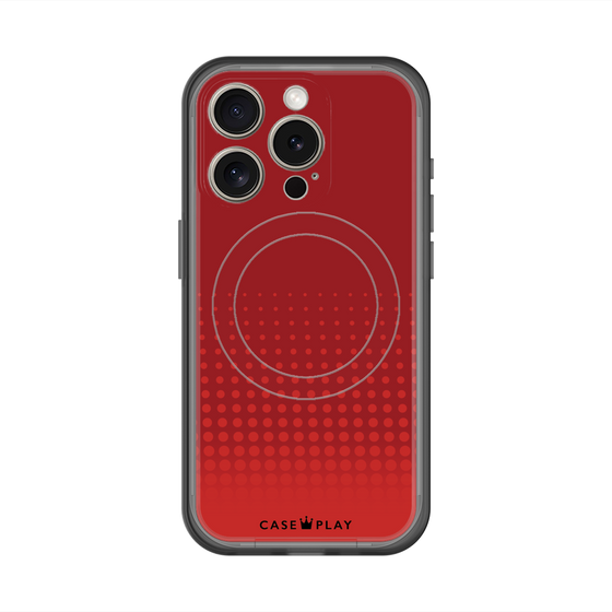 スリムプロテクションプレミアムケース with MagSafe［ Dot Gradation - Red ］
