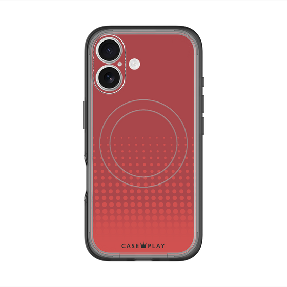 スリムプロテクションプレミアムケース with MagSafe［ Dot Gradation - Red ］