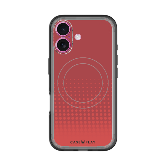 スリムプロテクションプレミアムケース with MagSafe［ Dot Gradation - Red ］