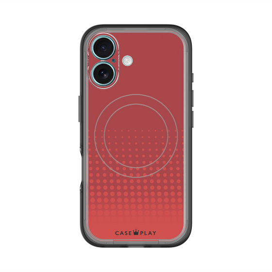 スリムプロテクションプレミアムケース with MagSafe［ Dot Gradation - Red ］