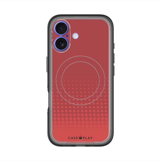 スリムプロテクションプレミアムケース with MagSafe［ Dot Gradation - Red ］