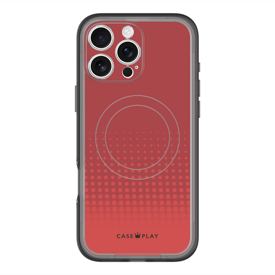 スリムプロテクションプレミアムケース with MagSafe［ Dot Gradation - Red ］