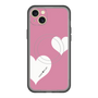スリムプロテクションプレミアムケース with MagSafe［ Two Hearts - Pink ］
