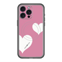 スリムプロテクションプレミアムケース with MagSafe［ Two Hearts - Pink ］
