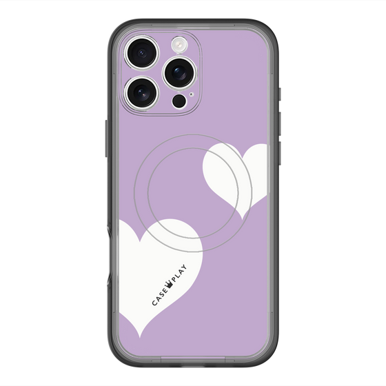 スリムプロテクションプレミアムケース with MagSafe［ Two Hearts - Purple ］