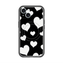 スリムプロテクションプレミアムケース with MagSafe［ Dot Hearts - Black ］