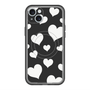 スリムプロテクションプレミアムケース with MagSafe［ Dot Hearts - Black ］