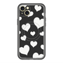 スリムプロテクションプレミアムケース with MagSafe［ Dot Hearts - Black ］