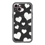 スリムプロテクションプレミアムケース with MagSafe［ Dot Hearts - Black ］