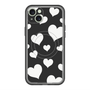 スリムプロテクションプレミアムケース with MagSafe［ Dot Hearts - Black ］