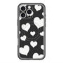スリムプロテクションプレミアムケース with MagSafe［ Dot Hearts - Black ］