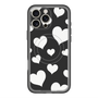 スリムプロテクションプレミアムケース with MagSafe［ Dot Hearts - Black ］