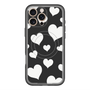 スリムプロテクションプレミアムケース with MagSafe［ Dot Hearts - Black ］