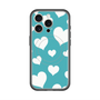 スリムプロテクションプレミアムケース with MagSafe［ Dot Hearts - Blue ］
