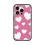 スリムプロテクションプレミアムケース with MagSafe［ Dot Hearts - Pink ］
