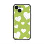 スリムプロテクションプレミアムケース with MagSafe［ Dot Hearts - Green ］