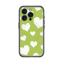 スリムプロテクションプレミアムケース with MagSafe［ Dot Hearts - Green ］