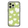 スリムプロテクションプレミアムケース with MagSafe［ Dot Hearts - Green ］