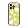 スリムプロテクションプレミアムケース with MagSafe［ Dot Hearts - Yellow ］
