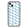 スリムプロテクションプレミアムケース with MagSafe［ Stripe Hearts - Blue ］