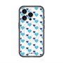 スリムプロテクションプレミアムケース with MagSafe［ Stripe Hearts - Blue ］