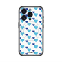 スリムプロテクションプレミアムケース with MagSafe［ Stripe Hearts - Blue ］