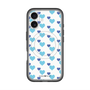 スリムプロテクションプレミアムケース with MagSafe［ Stripe Hearts - Blue ］
