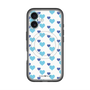 スリムプロテクションプレミアムケース with MagSafe［ Stripe Hearts - Blue ］
