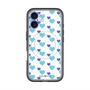 スリムプロテクションプレミアムケース with MagSafe［ Stripe Hearts - Blue ］