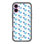 スリムプロテクションプレミアムケース with MagSafe［ Stripe Hearts - Blue ］