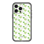 スリムプロテクションプレミアムケース with MagSafe［ Stripe Hearts - Green ］