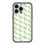 スリムプロテクションプレミアムケース with MagSafe［ Stripe Hearts - Green ］