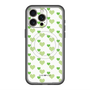 スリムプロテクションプレミアムケース with MagSafe［ Stripe Hearts - Green ］