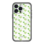 スリムプロテクションプレミアムケース with MagSafe［ Stripe Hearts - Green ］