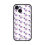 スリムプロテクションプレミアムケース with MagSafe［ Stripe Hearts - Purple ］