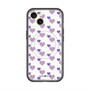 スリムプロテクションプレミアムケース with MagSafe［ Stripe Hearts - Purple ］