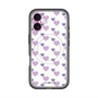 スリムプロテクションプレミアムケース with MagSafe［ Stripe Hearts - Purple ］