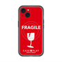スリムプロテクションプレミアムケース with MagSafe［ FRAGILE - Red ］