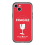 スリムプロテクションプレミアムケース with MagSafe［ FRAGILE - Red ］