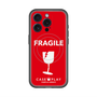 スリムプロテクションプレミアムケース with MagSafe［ FRAGILE - Red ］
