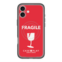スリムプロテクションプレミアムケース with MagSafe［ FRAGILE - Red ］