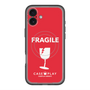 スリムプロテクションプレミアムケース with MagSafe［ FRAGILE - Red ］