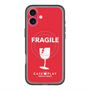 スリムプロテクションプレミアムケース with MagSafe［ FRAGILE - Red ］