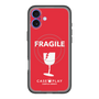 スリムプロテクションプレミアムケース with MagSafe［ FRAGILE - Red ］