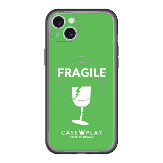 スリムプロテクションプレミアムケース with MagSafe［ FRAGILE - Green ］