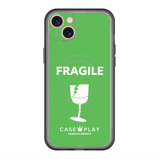 スリムプロテクションプレミアムケース with MagSafe［ FRAGILE - Green ］
