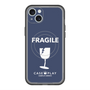 スリムプロテクションプレミアムケース with MagSafe［ FRAGILE - Navy ］