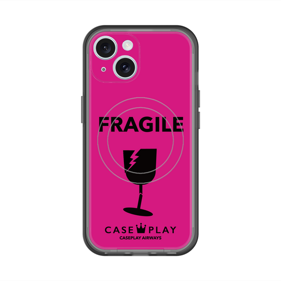 スリムプロテクションプレミアムケース with MagSafe［ FRAGILE - Pink ］