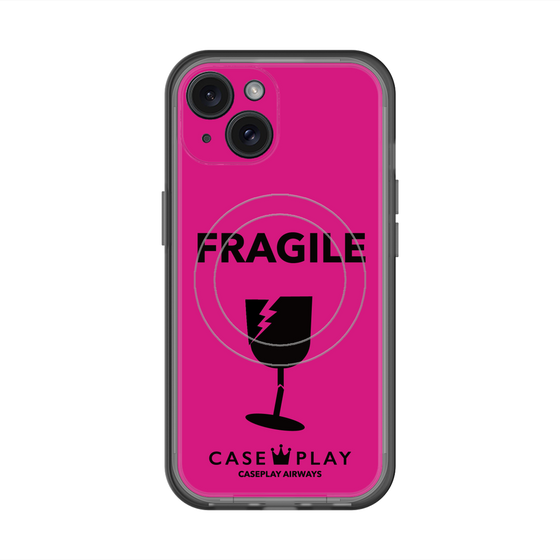 スリムプロテクションプレミアムケース with MagSafe［ FRAGILE - Pink ］
